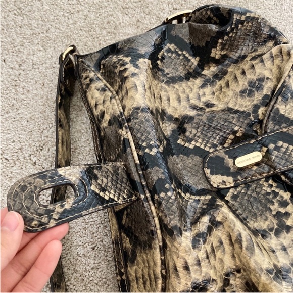 DANA BUCHMAN FAUX SNAKE SKIN EMBOSSED HOBO SHOULDER BAG - Picture 8 of 12